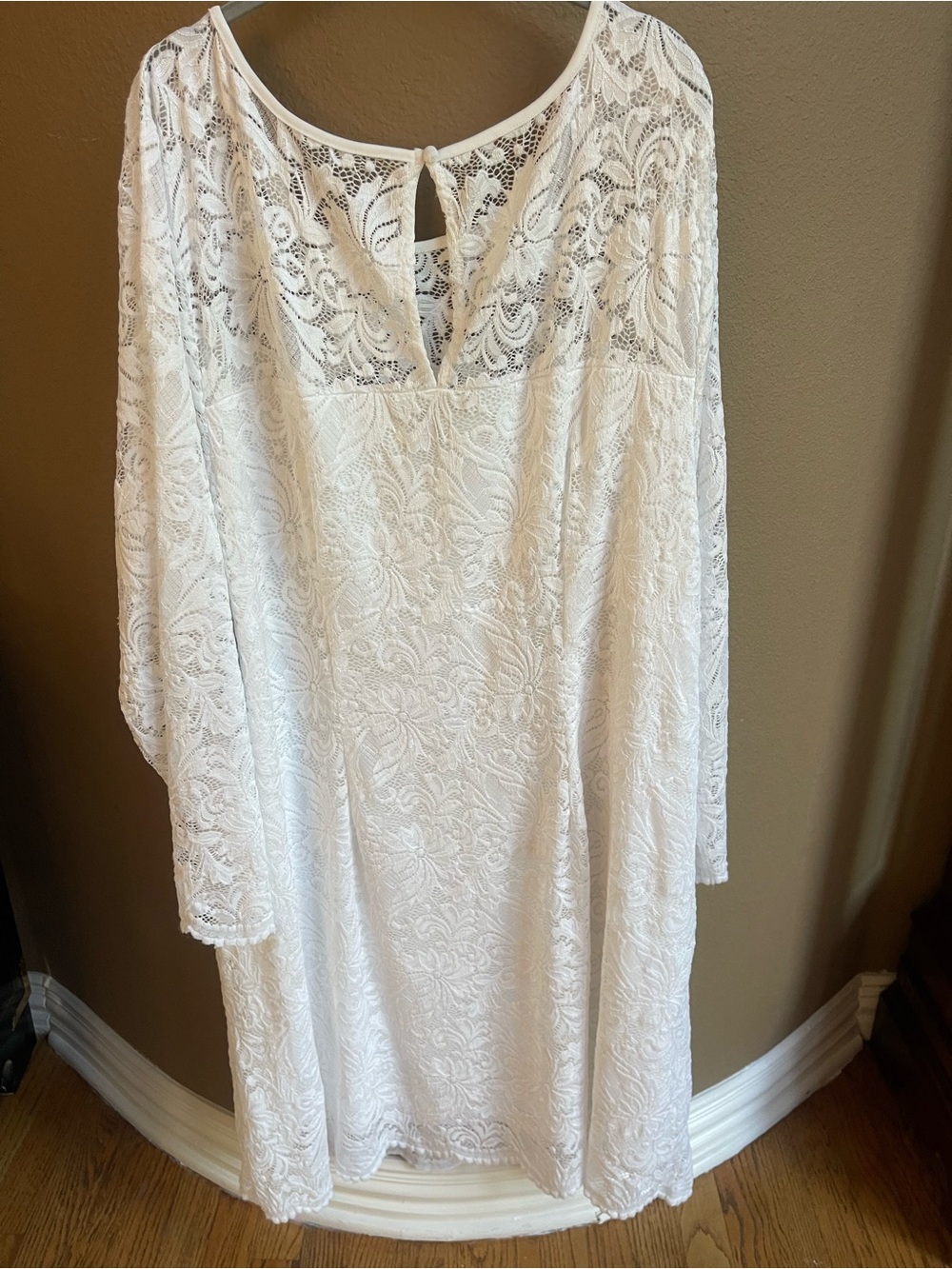 NWT Jessica London White Lace Shift Dress Long Sleeve Plus Size 28W - Picture 6 of 10